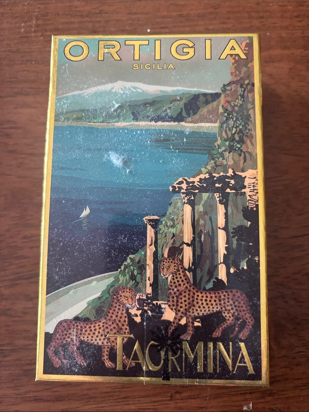 Ortigia Taormina Decorative Soap Trio in Green and Cream